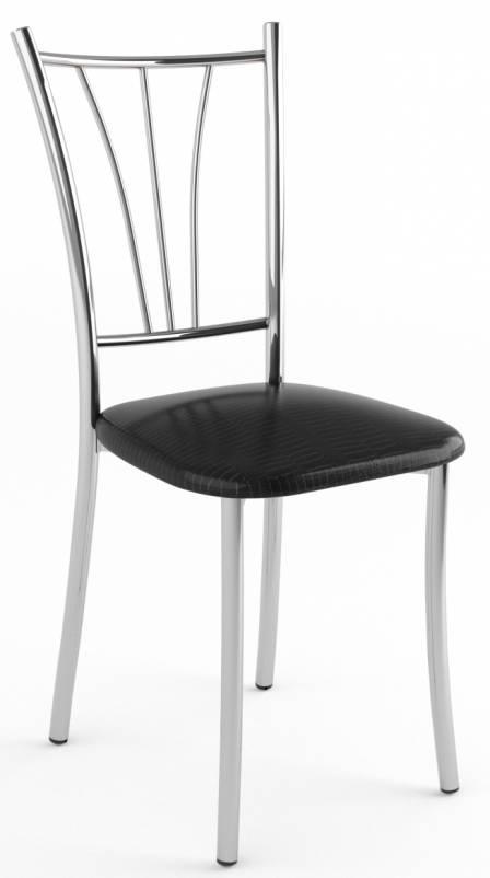 Сириус-2 стул обеденный хром, черный 040